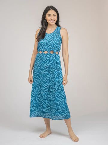 The Bella Dress - Blue Zebra