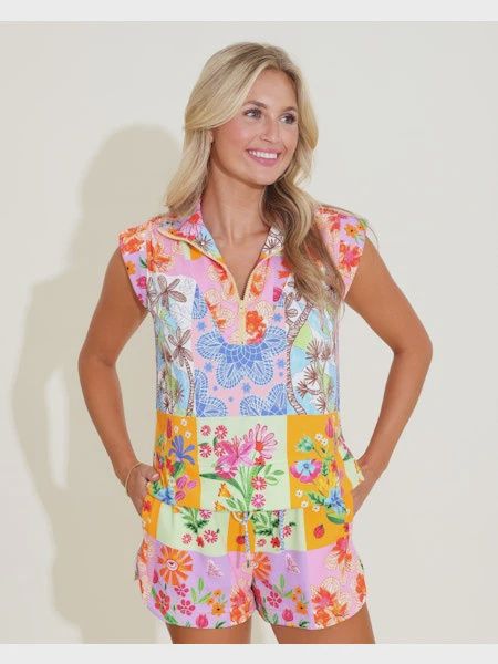 Clara Top - Floral Sketch