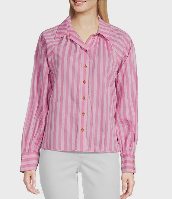 Striped Balloon Button Up