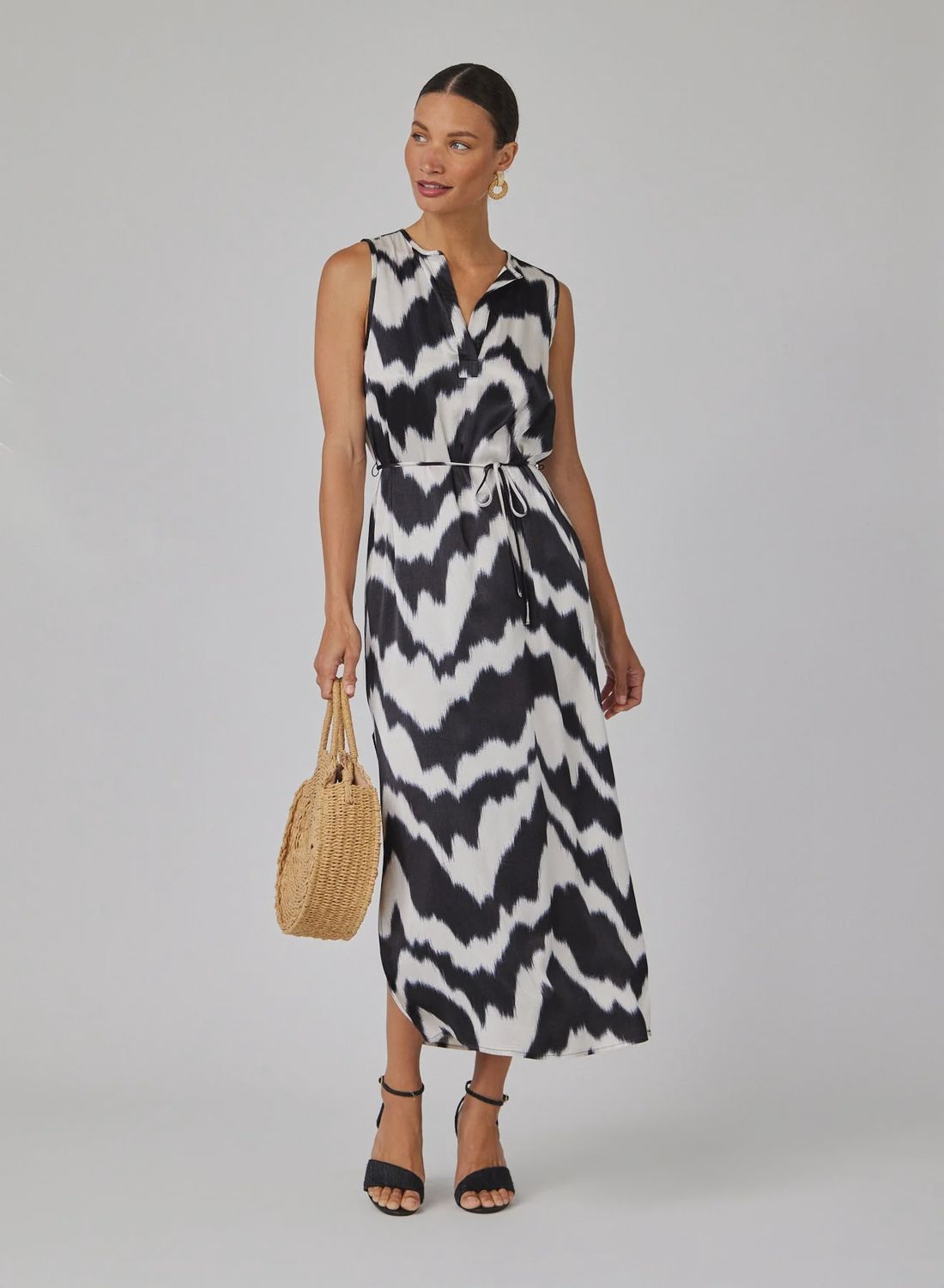 Sleeveless Maxi Dress Ikat