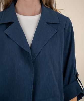Nadine Crop Blazer Ocean Blue