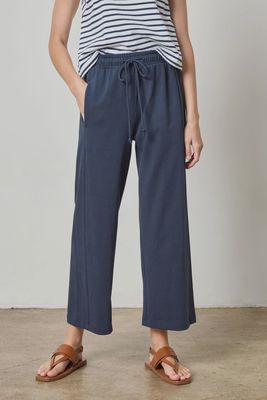 Seamed Wide Leg Pant : Dark Navy