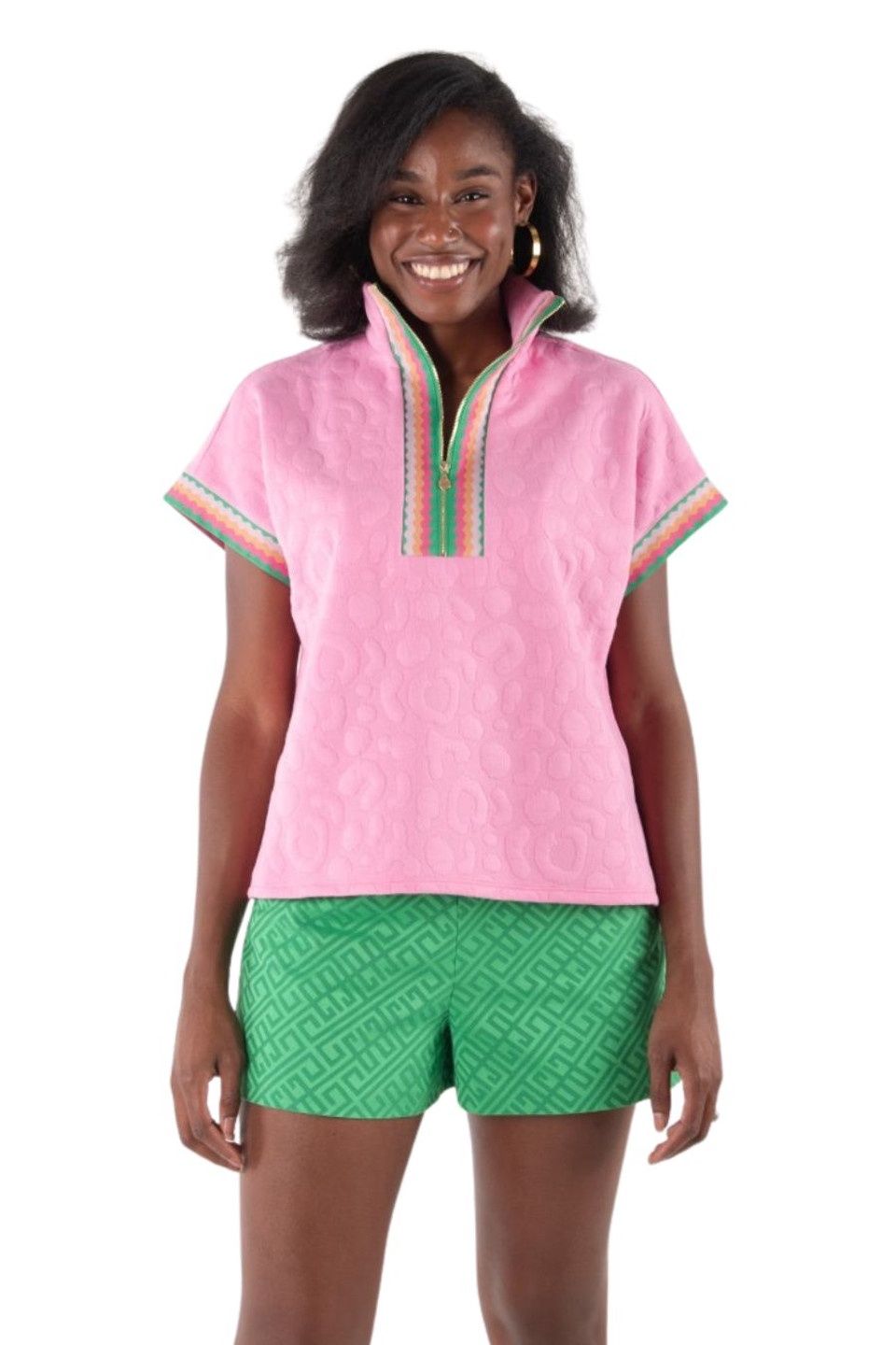 Poppy Pullover - Magenta Cheetah
