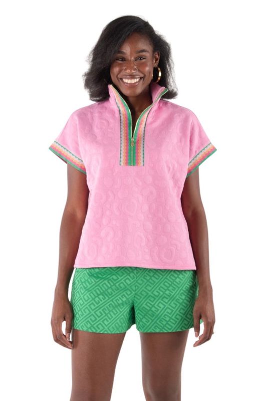 Poppy Pullover - Magenta Cheetah