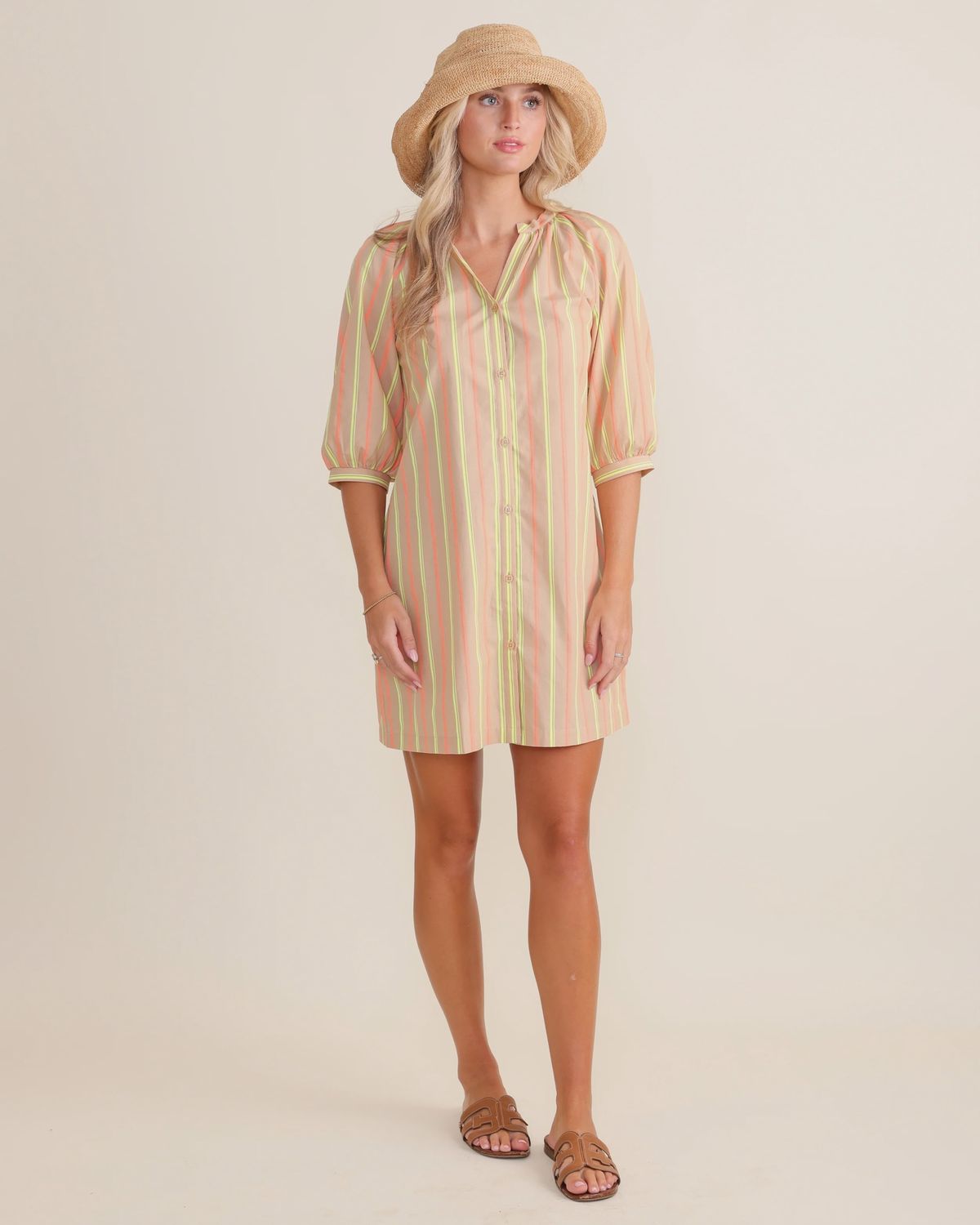 Amanda Dress in Desert Stripe