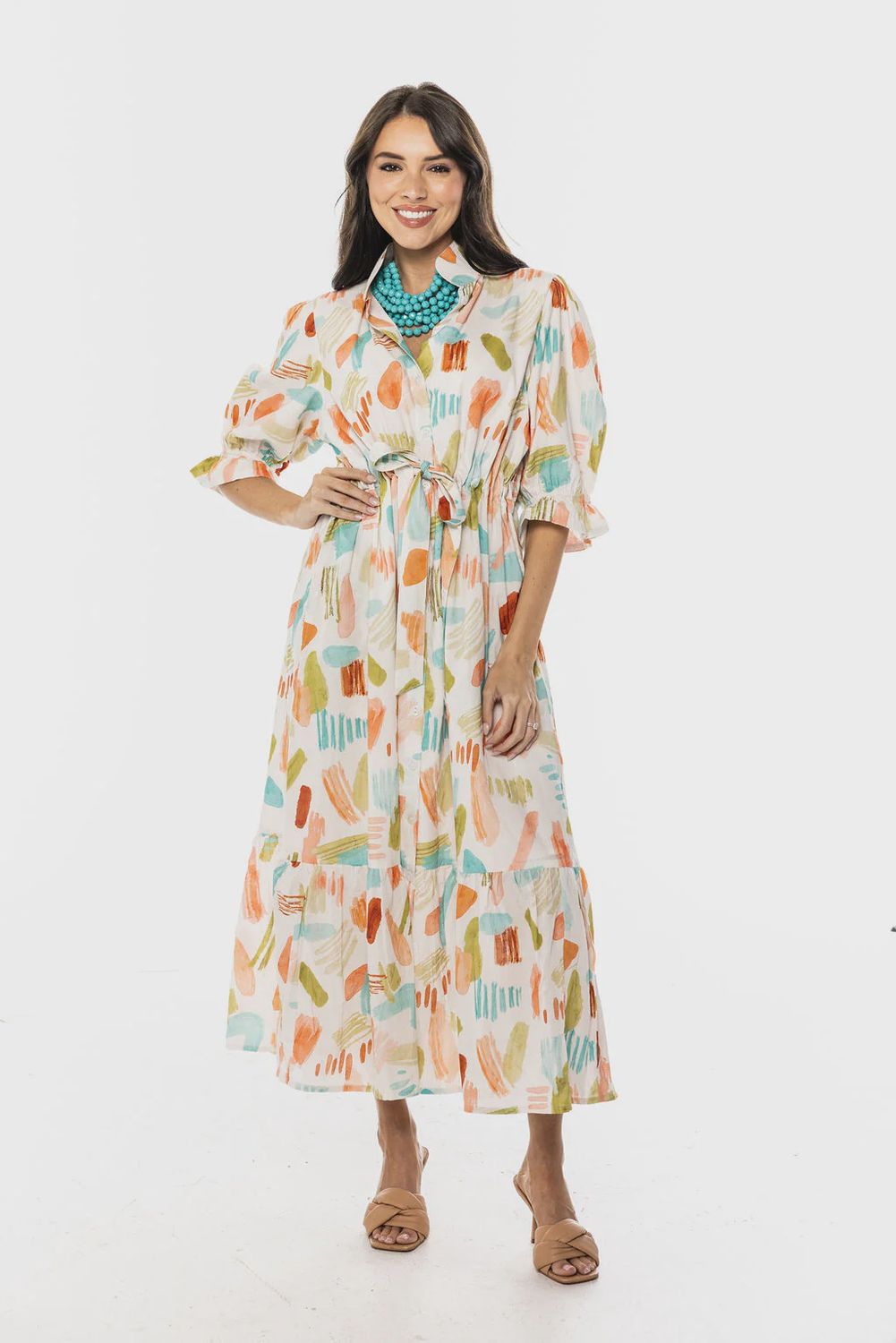 Catherine Dress in Watercolor Fiesta