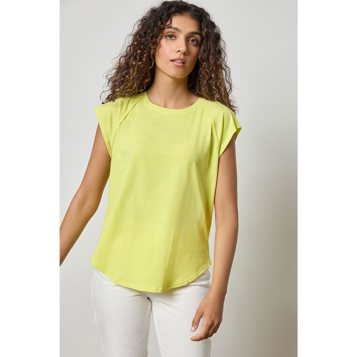 Shirttail Raglan Crewneck - Keylime