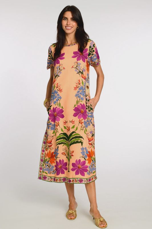 Tess Midi Dress in Tapestry Yellow