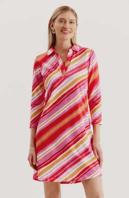 Johnny Asymmetrical Stripe Shirtdress