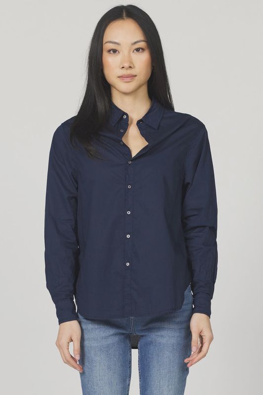Lolita Poplin Top in Black Iris