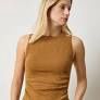 Rib Slub Side Pleat Tank