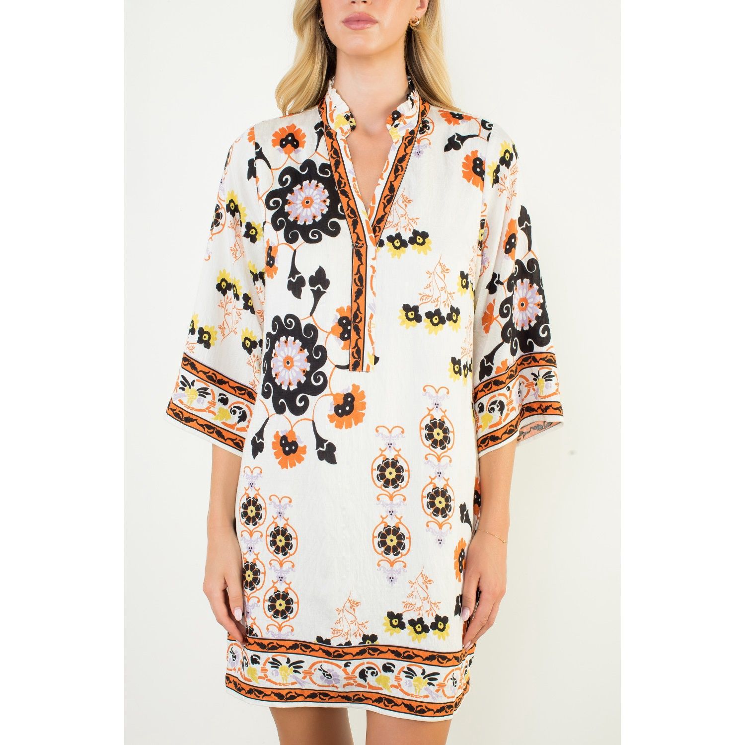 Short Sleeve Floral Dress