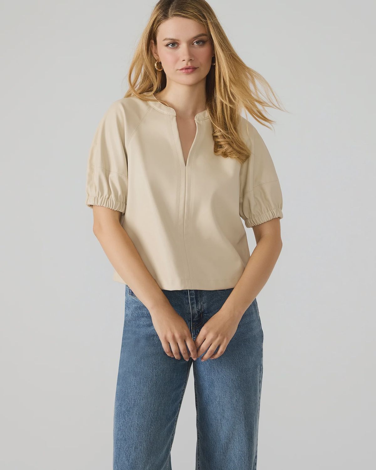 Roxanne Top in Bone