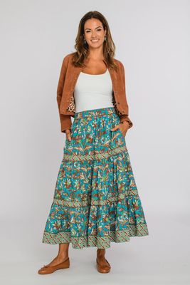 Mae Skirt Grandeur Turquoise