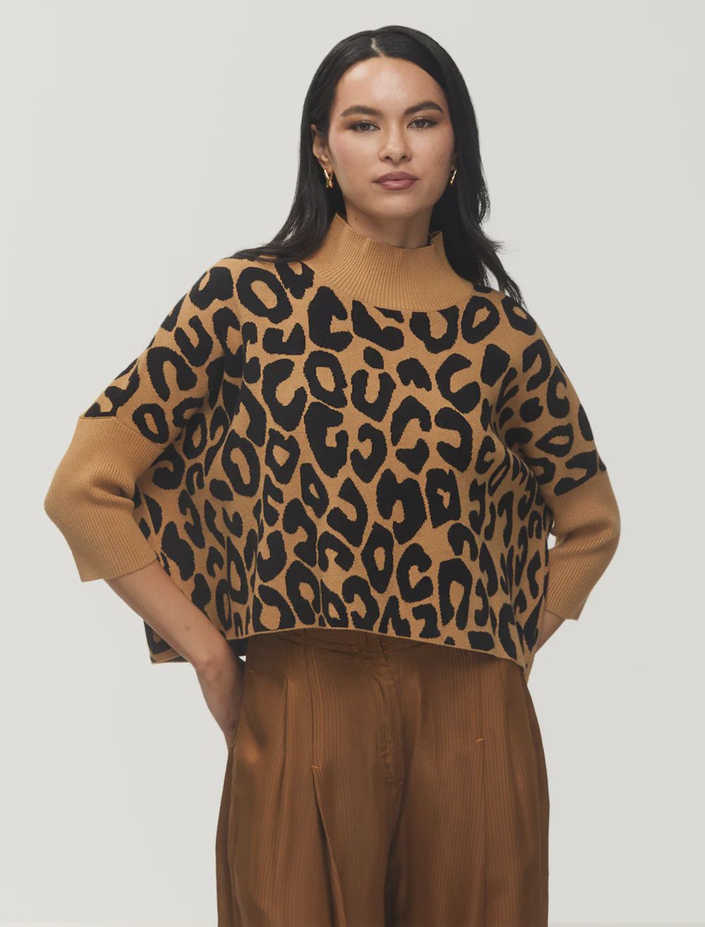 Aja Bosom Sweater Camel/Black