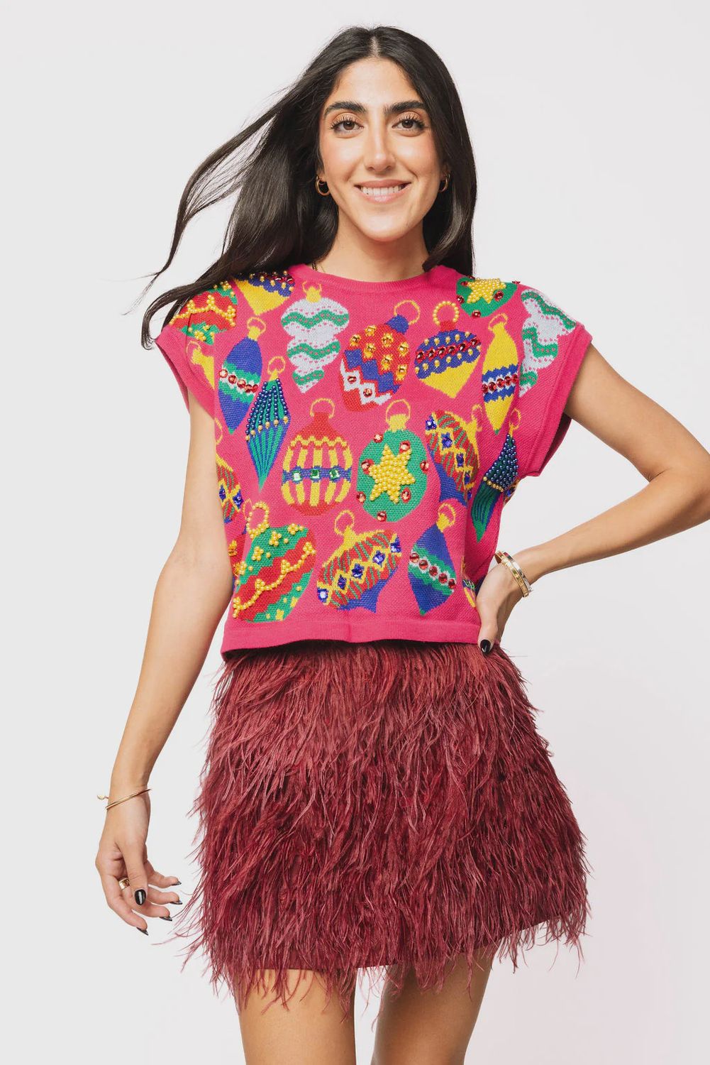 Multi Jeweled Ornament Top