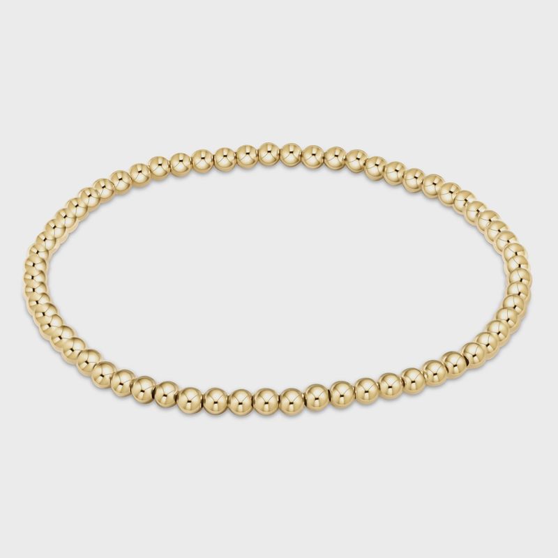 CLASSIC GOLD 3MM BEAD  BRACELET