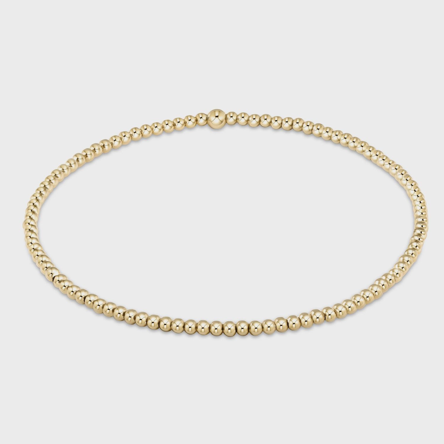 Classic Gold 2mm  Bead Bracelet