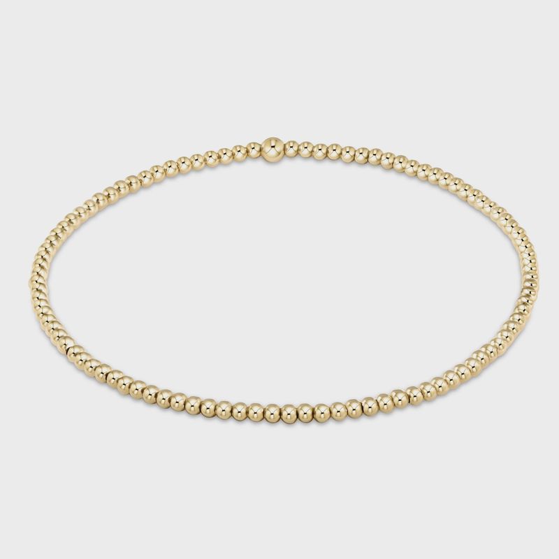Classic Gold 2mm  Bead Bracelet