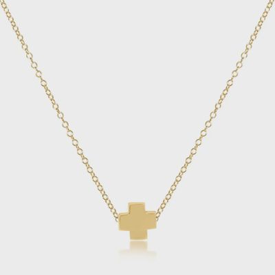16" NECKLACE GOLD - SIGNATURE  CROSS GOLD