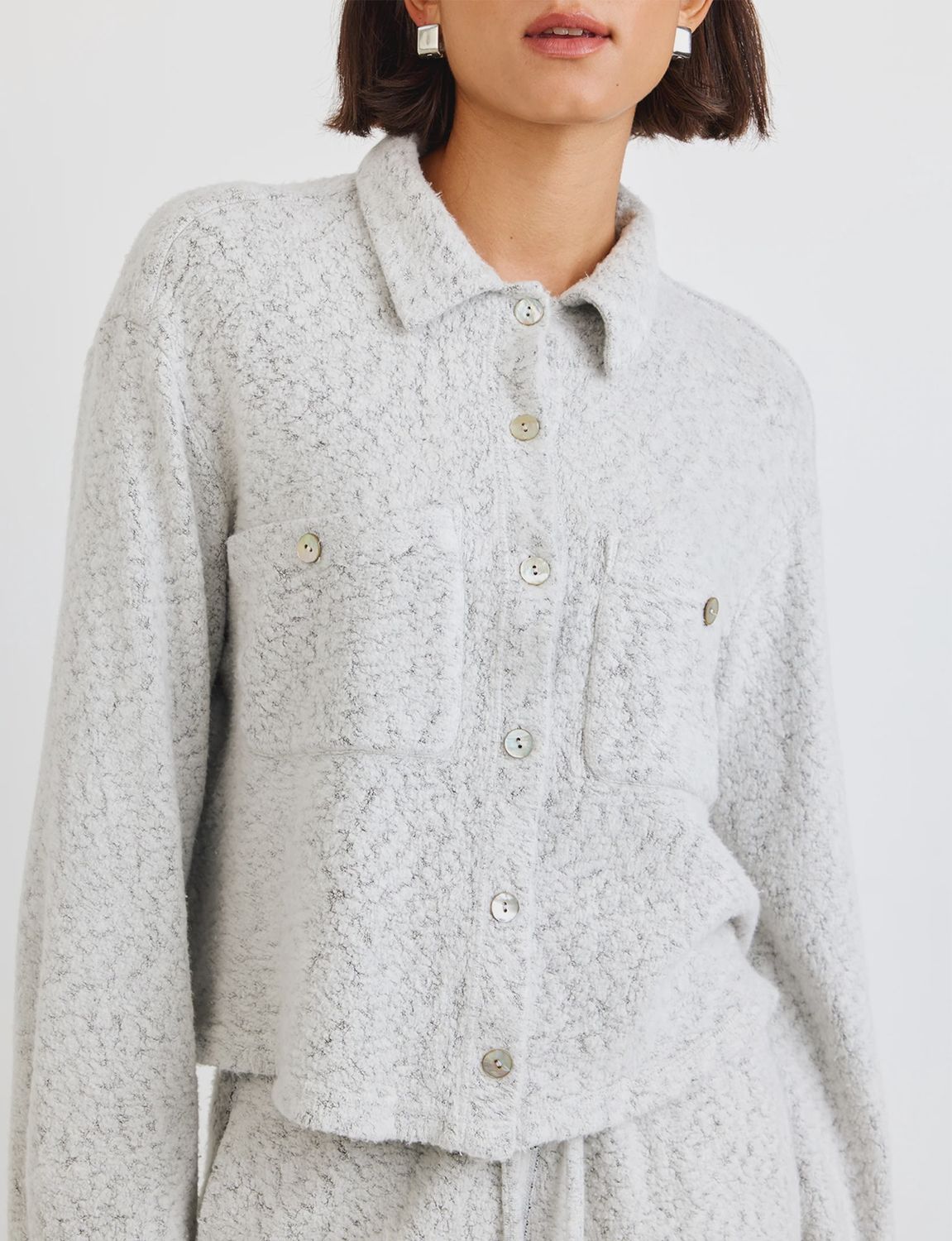 Cozy Pocket Button Down Winter Storm