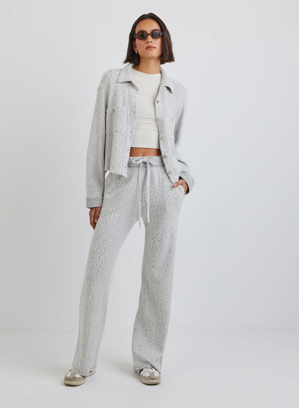 Contrast Wide Leg Pant Winter Storm