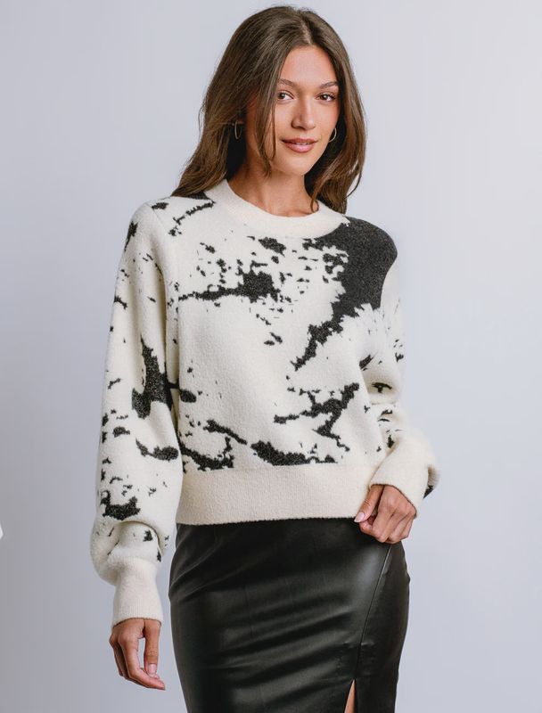 Carrara Sweater Ecru/Black