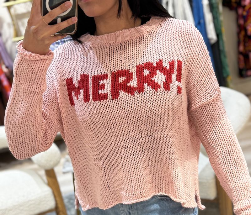 MERRY Sweater - Pink