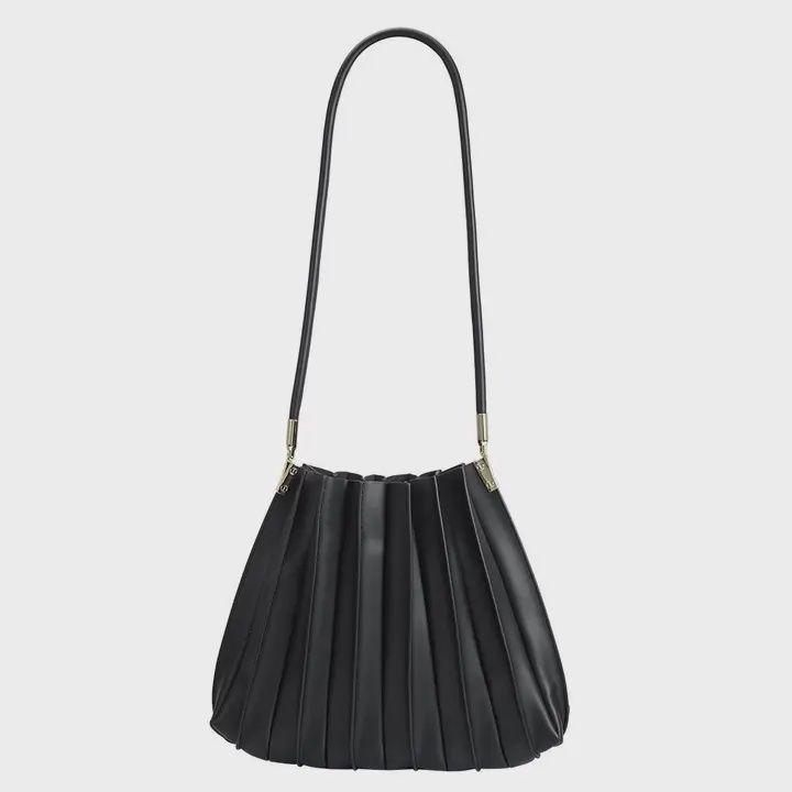 Carrie Pleated Vegan Shoulder Bag