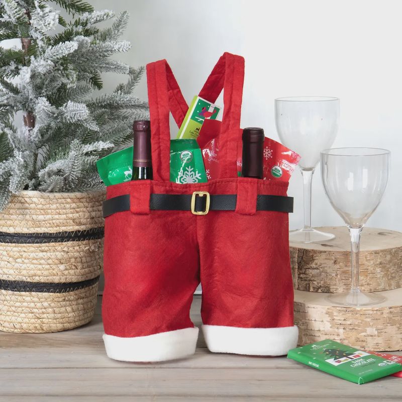 Santa Pants Wine Tote