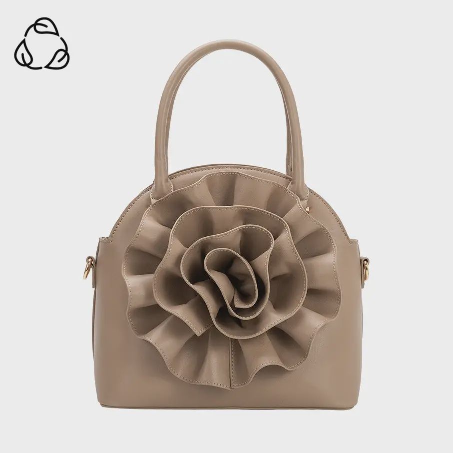 Roxanne Taupe Recycled Top Handle Bag