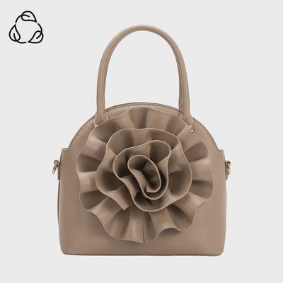 Roxanne Taupe Recycled Top Handle Bag