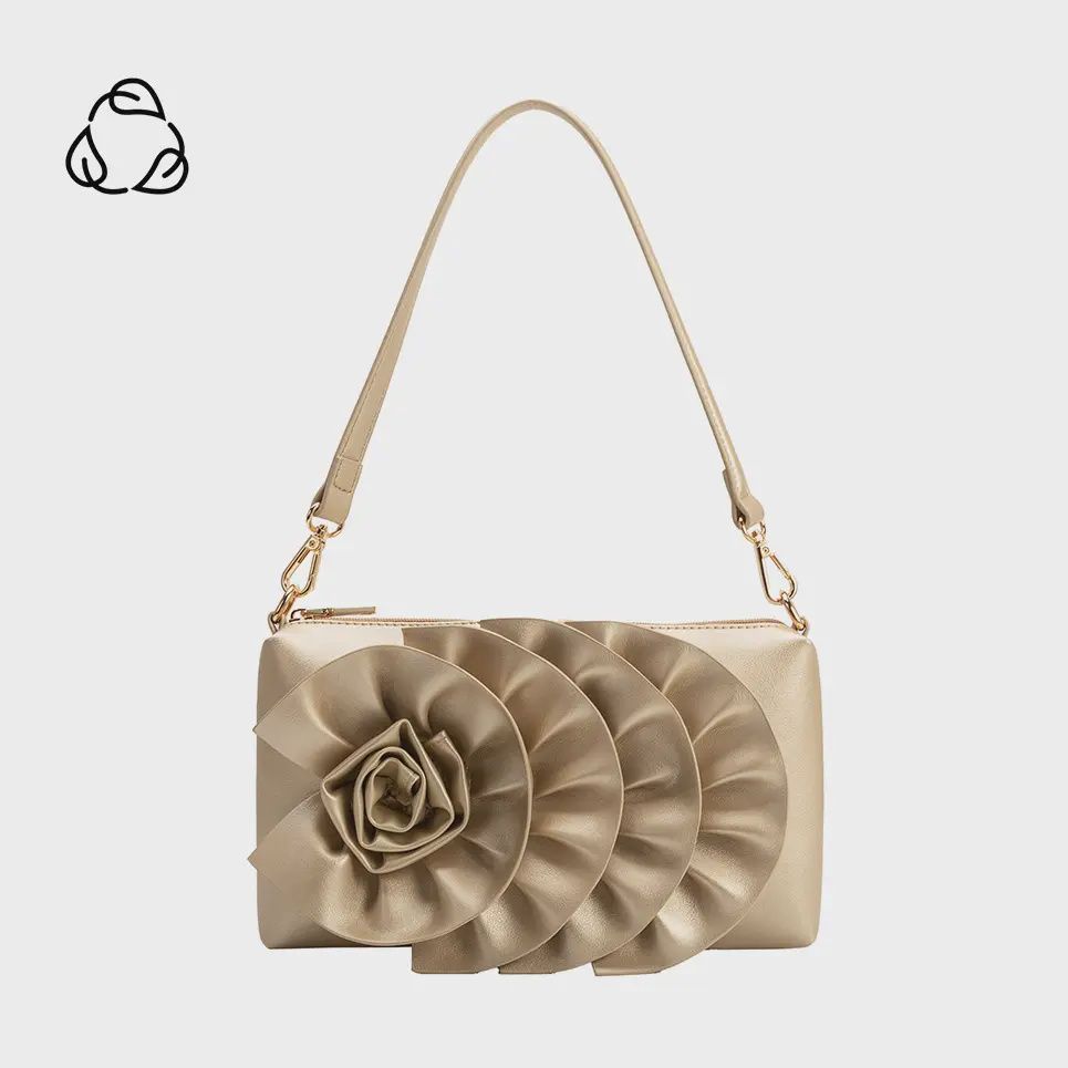 Florence Gold Recycled Vegan Shoulder Bag