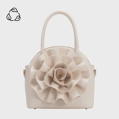 Roxanne Ivory Recycled Top Handle Bag