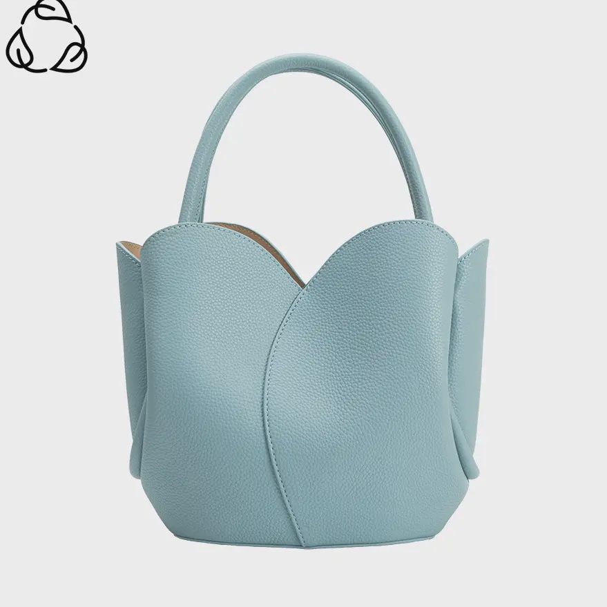 Tulip Blue Recycled Vegan Top Handle Bag
