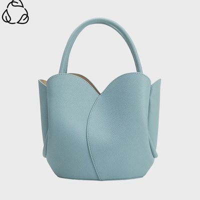 Tulip Blue Recycled Vegan Top Handle Bag
