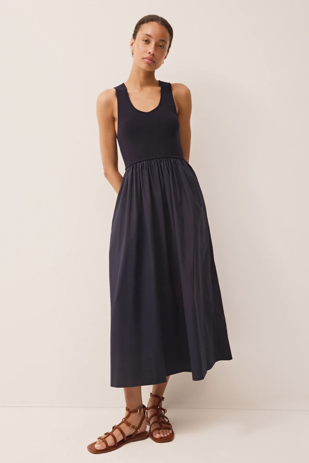 Anya Dress in Navy