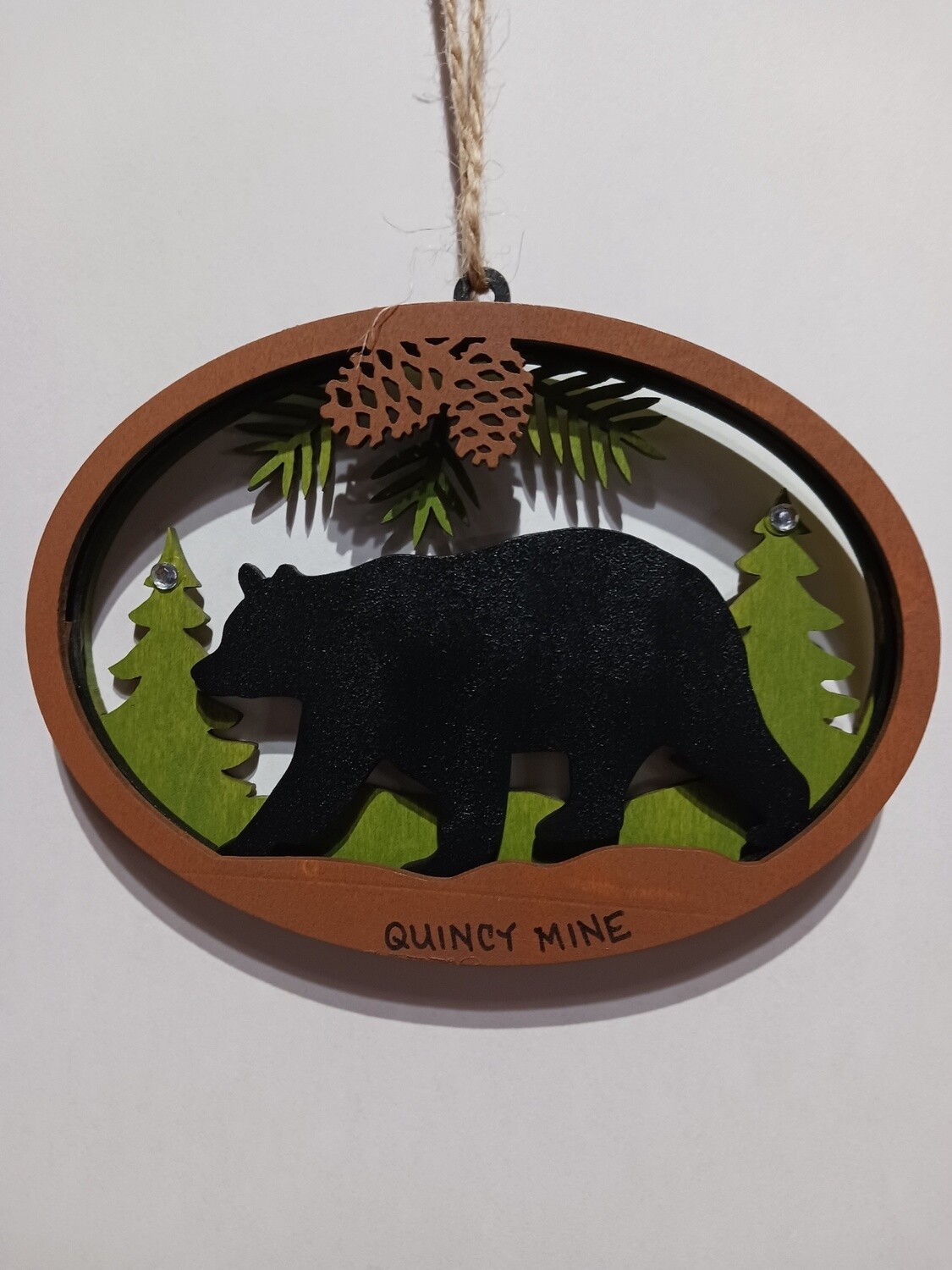 Laser Cut Wood Ornament Bear