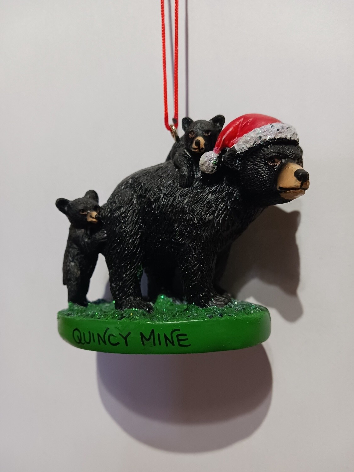Mama Bear & Cubs Glitter Ornament
