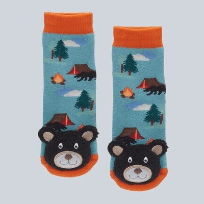 Campfire Black Bear Toddler Socks
