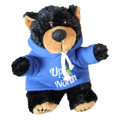 Black Bear Up North Hoodie Plushie