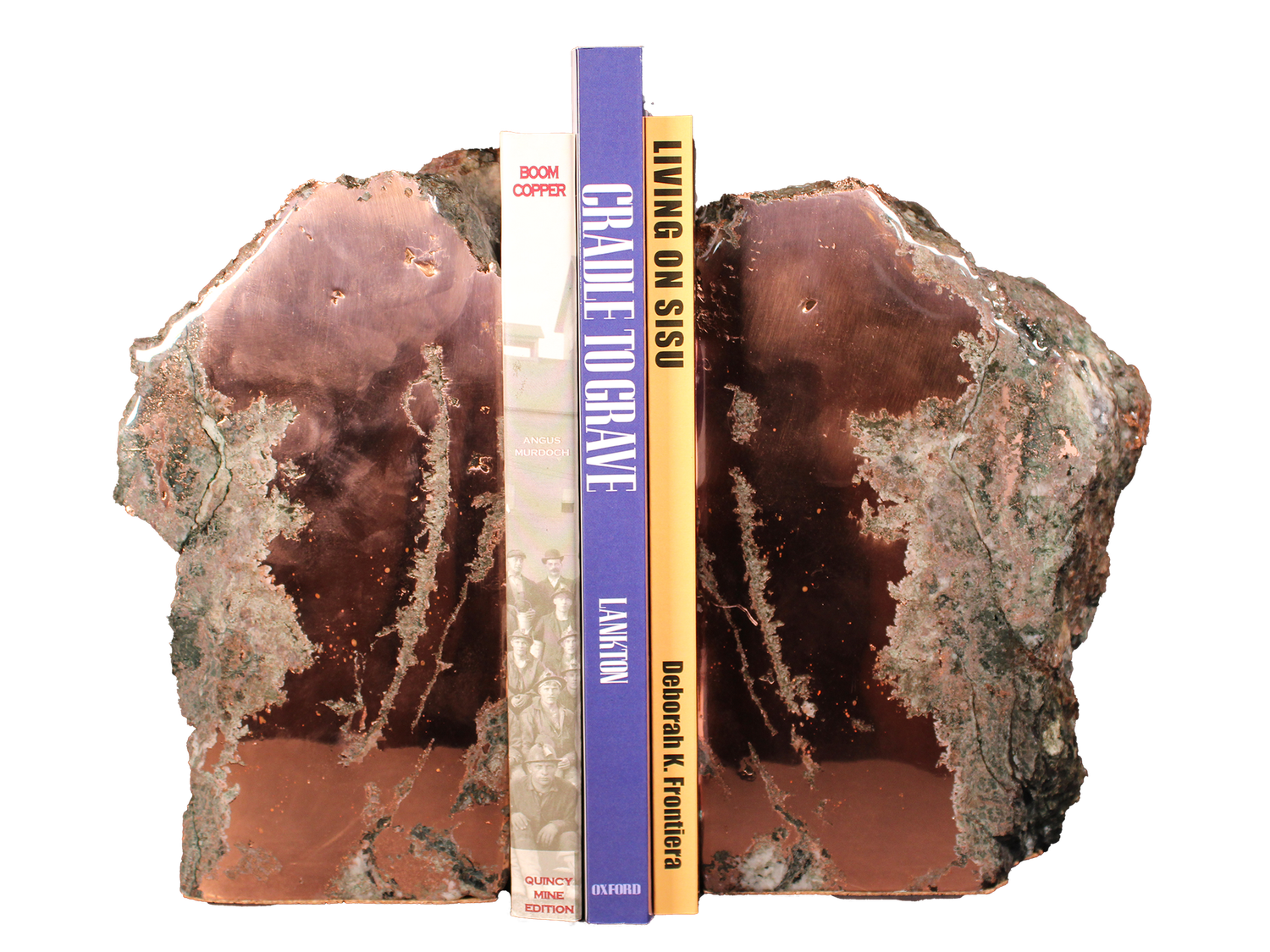 Copper Ore Bookend Set 22.3 lb
