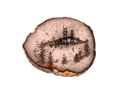 Mackinac Bridge Agate Slab
