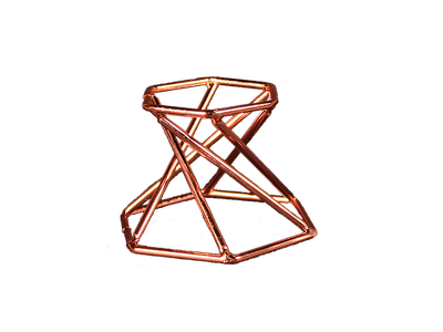 Copper Hexagonal Display Stand