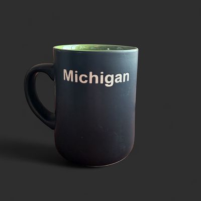 Black Matte Michigan Mug / Green
