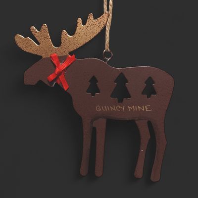 Die Cut Metal Ornament Moose