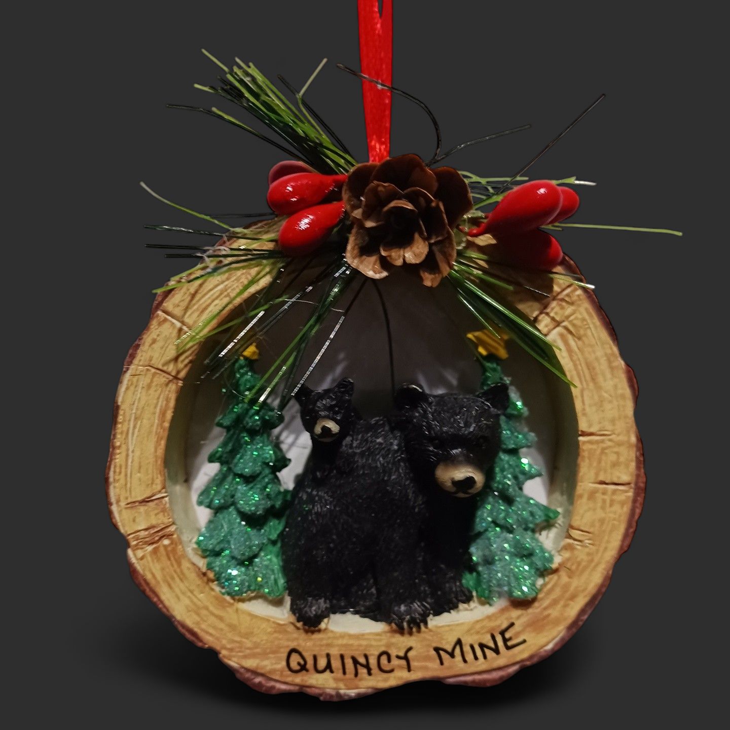 Wood Slice w/ Bear