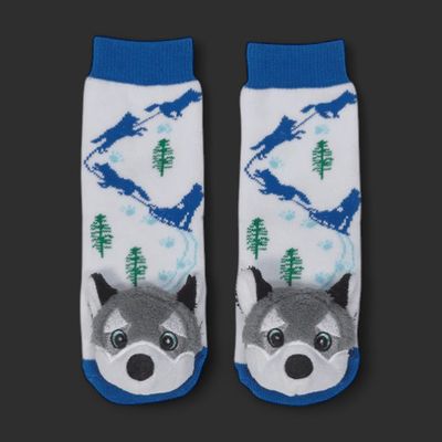 Mushing Husky Toddler Socks