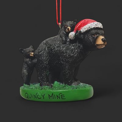 Mama Bear & Cubs Glitter Ornament