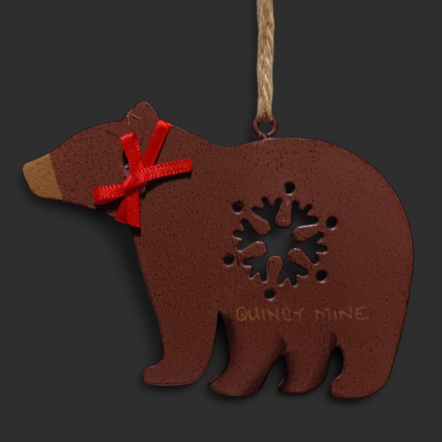 Die Cut Metal Ornament Bear